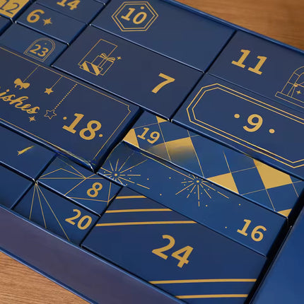 Adventskalender mit blauer Überraschungsbox - Männlich